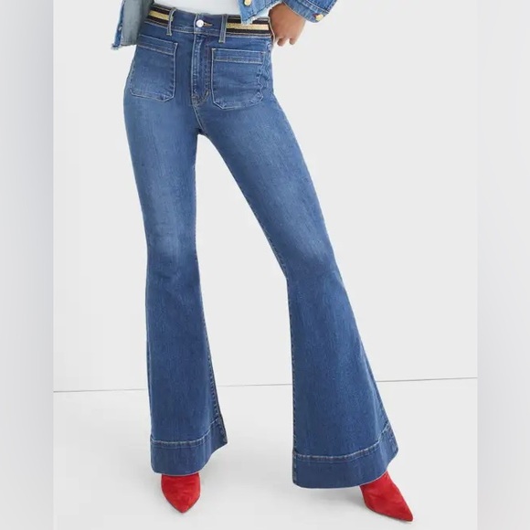 Veronica Beard Denim - VERONICA BEARD Wonder Woman Sheridan Exaggerated Flare High Rise Jeans Size 32